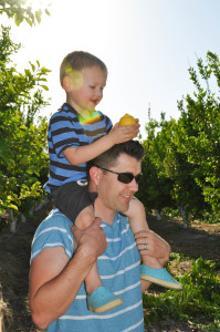 Joshy holding a lemon :)