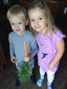 First carrot from our garden :)