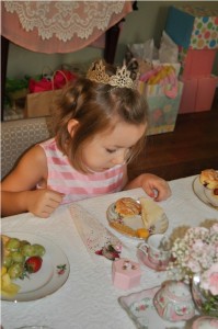 The big sissy enjoying the tea party :)