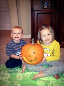 They even carved their own pumpkin this year :)