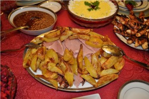 Ham and potatoes