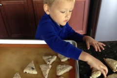 Joshy helping make almond scones :)