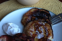 Apple pancakes with delicious latte!